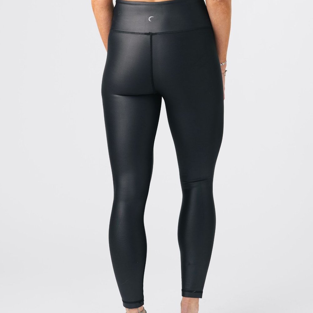 Black Metallic Light n Tights- 24"- Hi-Waisted - Picture 3 of 3
